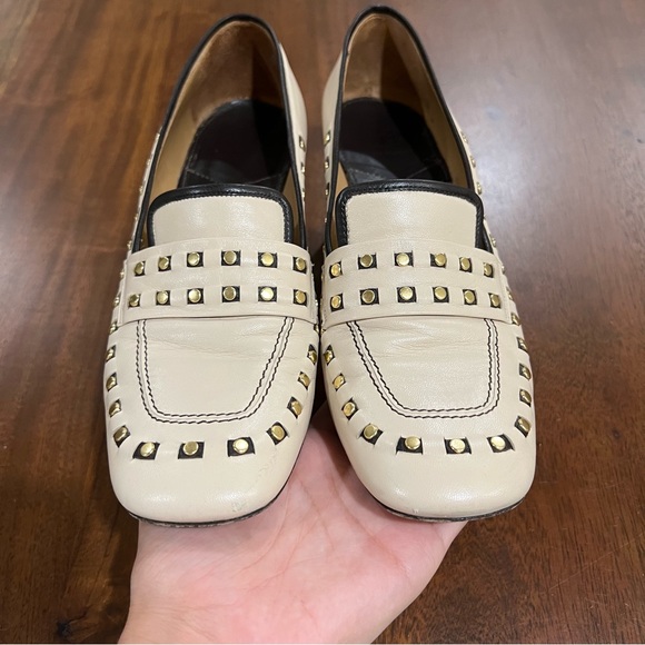 Tory Burch Tory Studded Heeled Loafer Size 8.5 - Picture 3 of 12